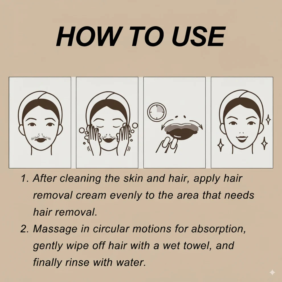 Coconut Oil Facial Hair Removal Cream