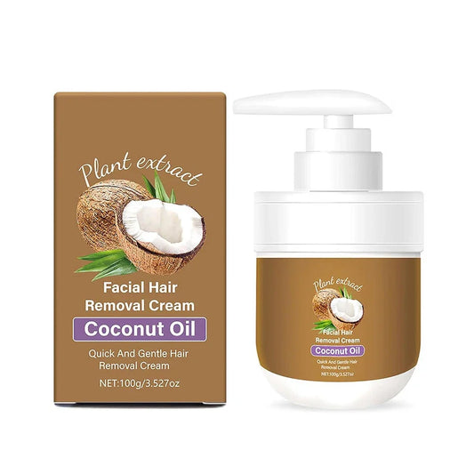 Coconut Oil Facial Hair Removal Cream
